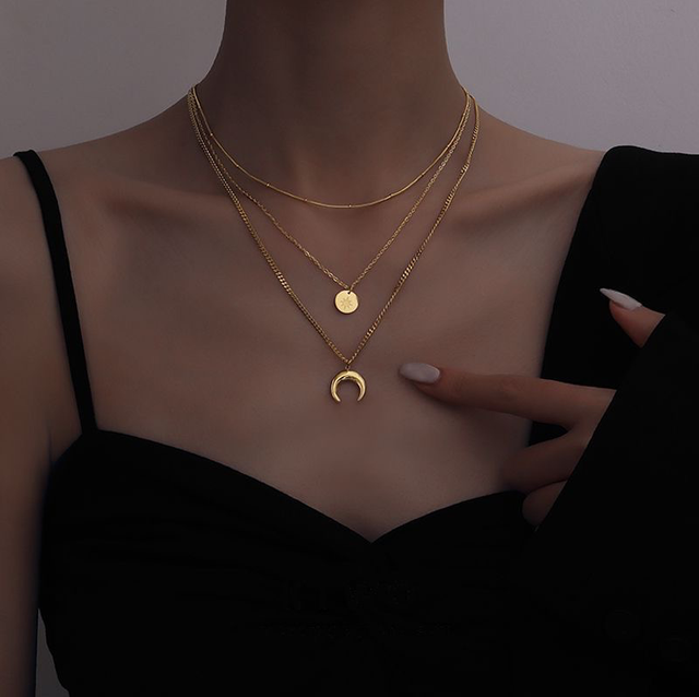 Collier mode lune 