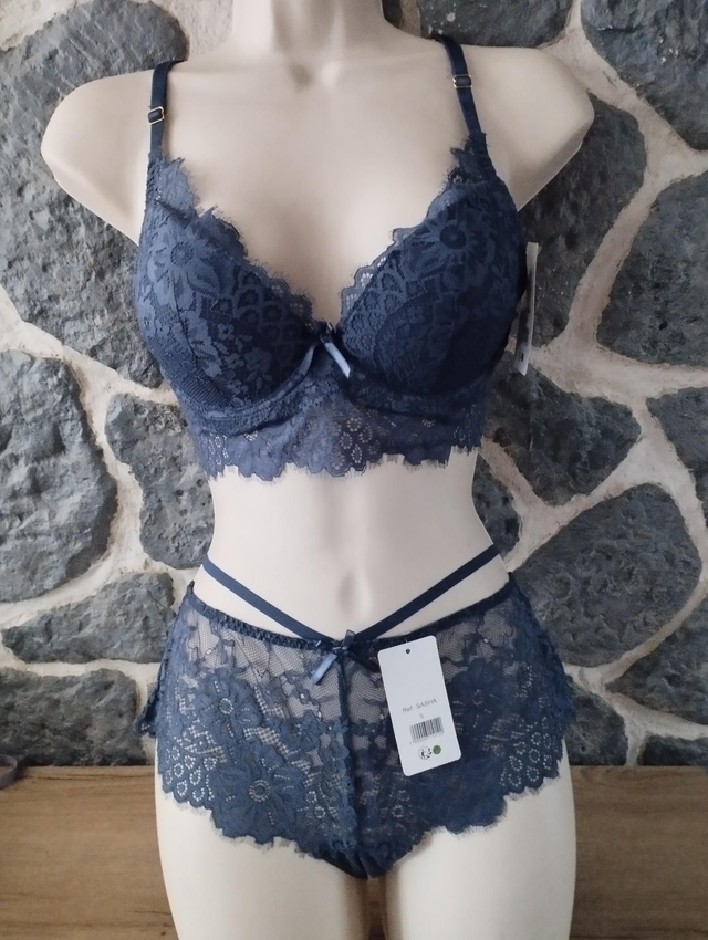 Ensemble bleu jean avec rembourrage léger et armatures