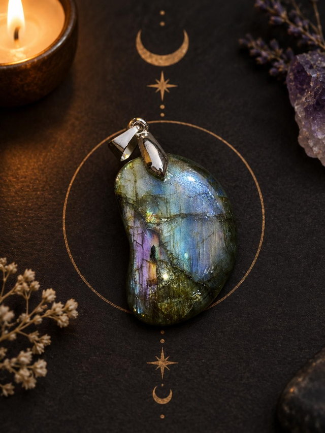 Pendentif labradorite 
