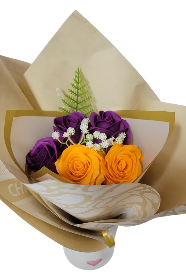 Bouquet roses de savon (2)