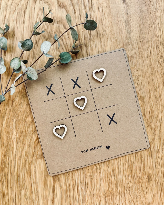 Das "von Herzen" Tic-Tac-Toe