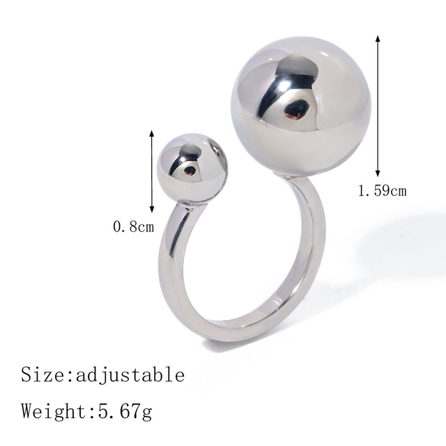 Double universe adjustable non tarnish ring