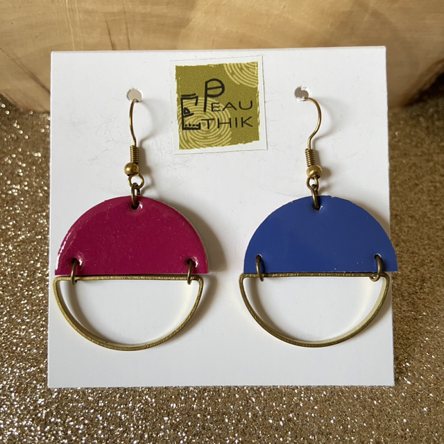 Boucles d’oreilles Circles bicolores