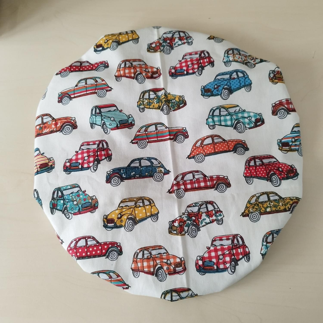 Bonnet de soins capillaires et douche réversible - tissu au choix