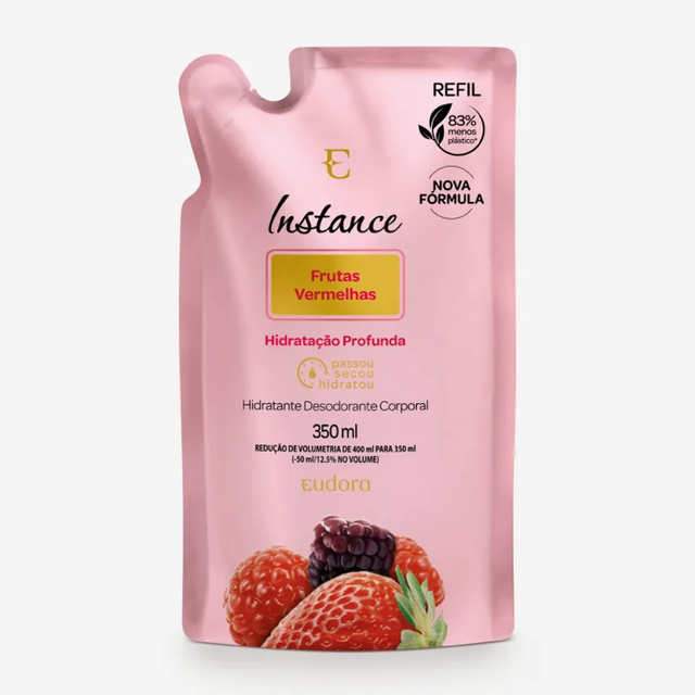 Refil Hidratante Desodorante Corporal Instance Frutas Vermelhas 350ml