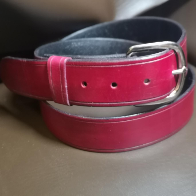 Hide Belt Red 1.5" (38mm)