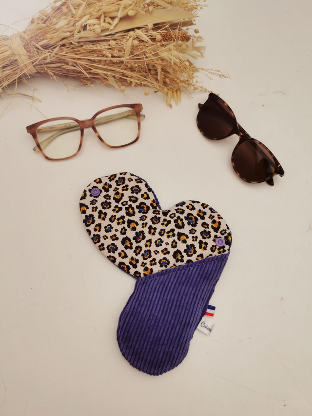 Étui à lunettes ROMÉO velour violet 