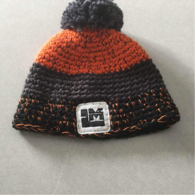Orange Bobble Hat