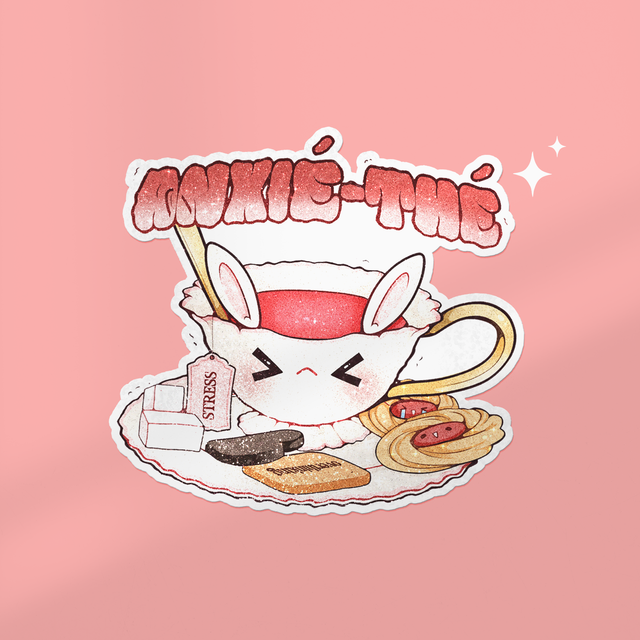Sticker à paillettes ANXIÉ-THÉ