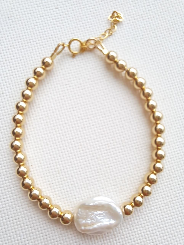 NAÏA gold-filled-perle d'eau douce bracelet