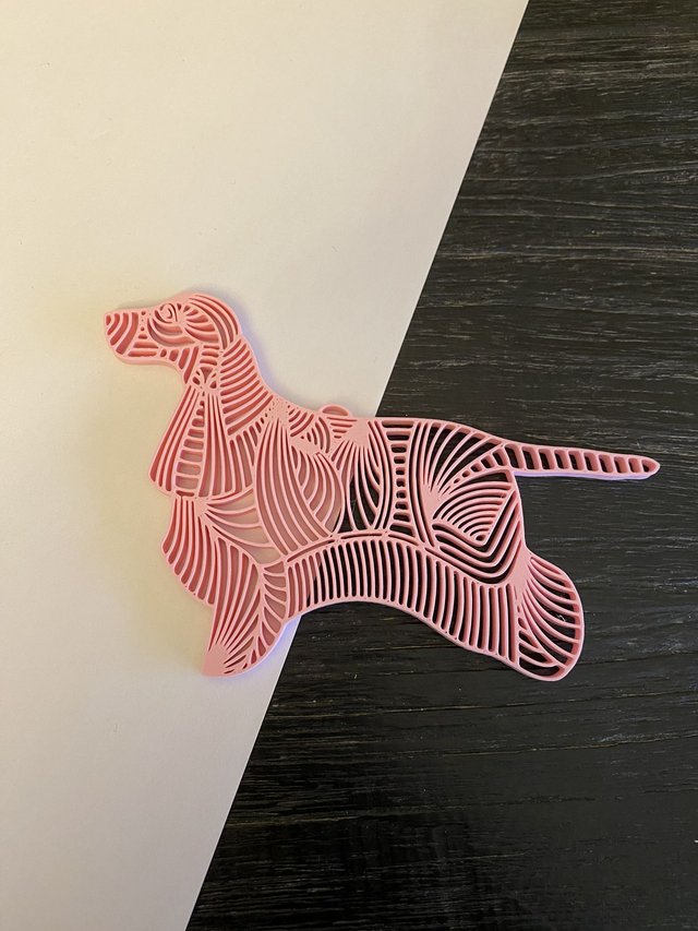 3D - English Cocker Sakura Pink