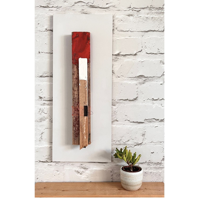 Red Top - 3D abstract wall sculpture