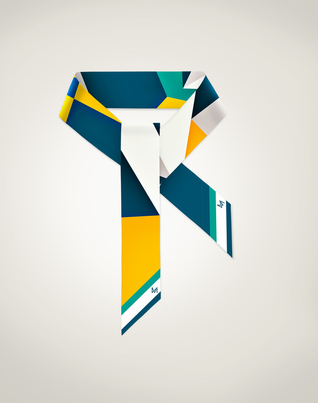 BANDEAU IN SETA "PENSIERI" - ARTE IN SETA 