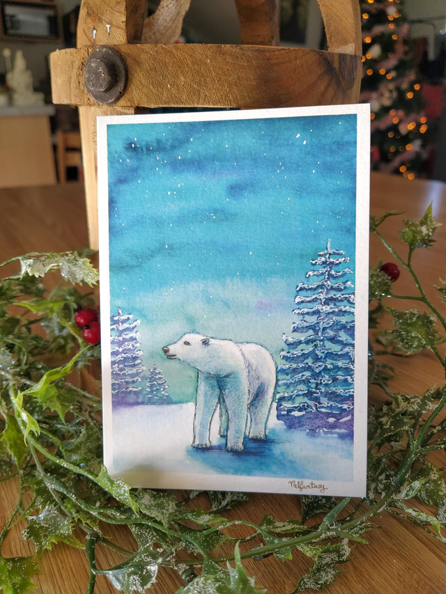 Carte "Ours polaire", 10 x 15 cm