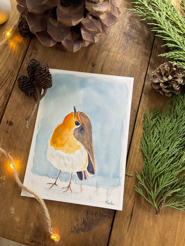 Première neige du Rouge Gorge - affiche