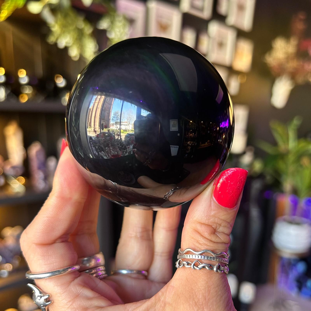 Rainbow Obsidian Sphere R33J