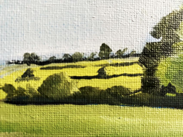 Holme Wold House, East Yorkshire Wolds. Oil on Canvas board.