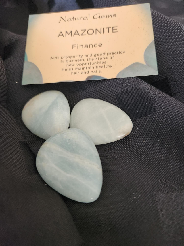 Amazonite worry stone 