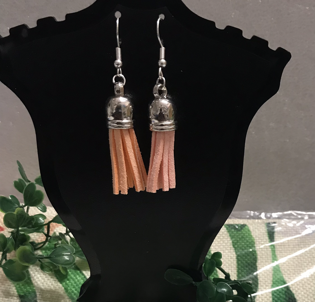 Peach and Light Pink Mix Dangling Earrings-OPD01 
