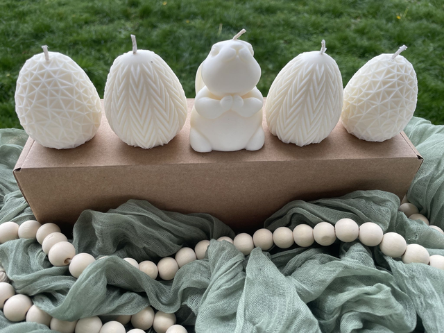 Coffret 5 bougies moulées