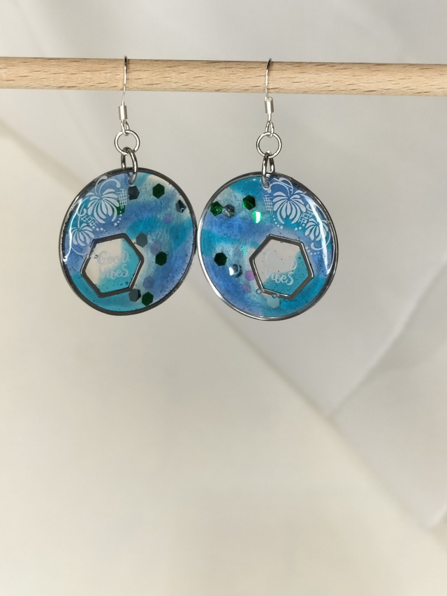 Boucles bleues "Good vibes"