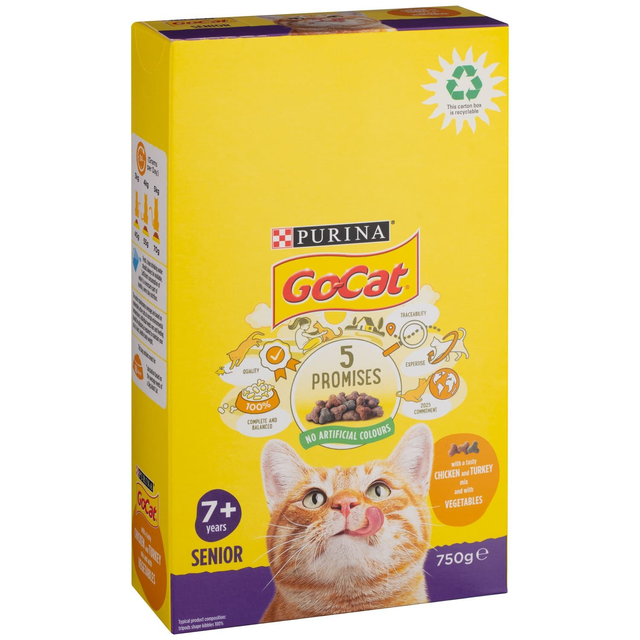 Purina Gocat Senior Chicken &amp; Turkey with Veg 750g