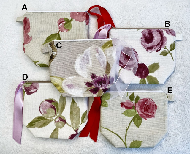 Personalised Floral Cosmetics / Makeup / Travel Bag