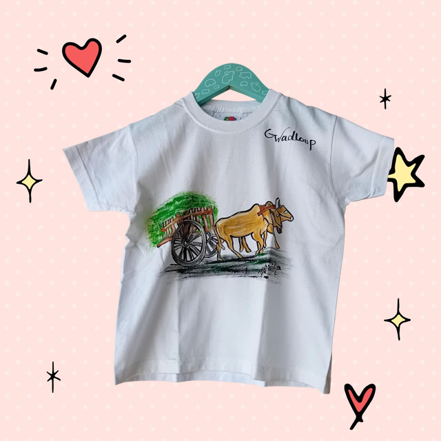 Tee-shirt enfant charrette 