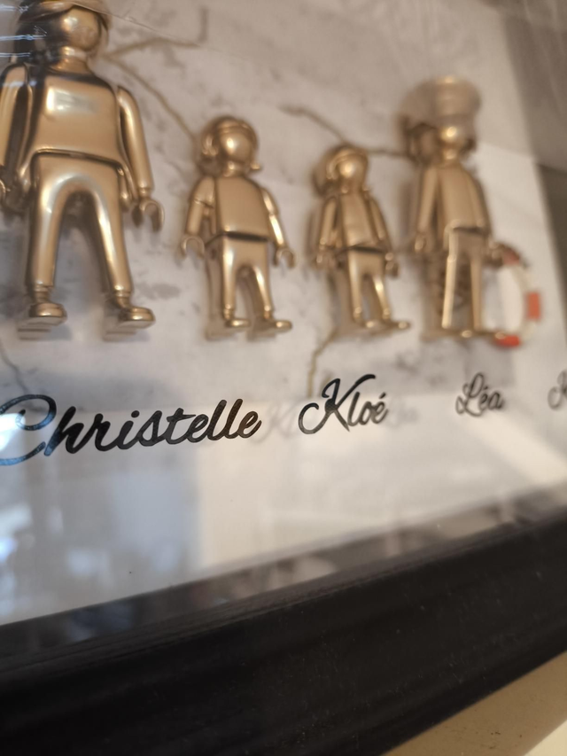 Prénoms pour cadre en vinyle noir découpé 