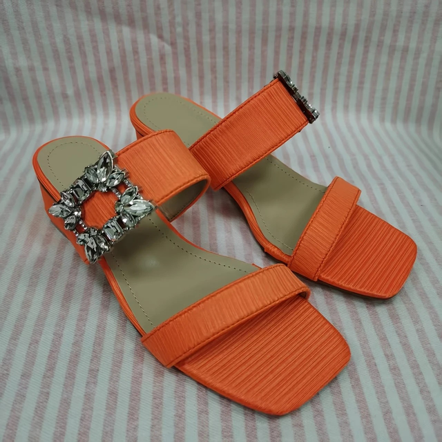 Women's Elegant High-Heel Sandals with Sparkling Rhinestone Decor