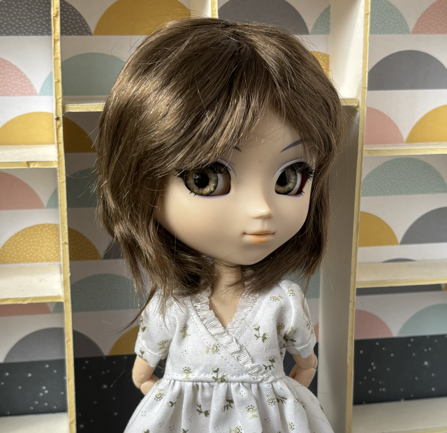 Wig perruque courte châtain 