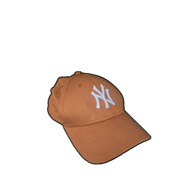 Orange Yankees Cap