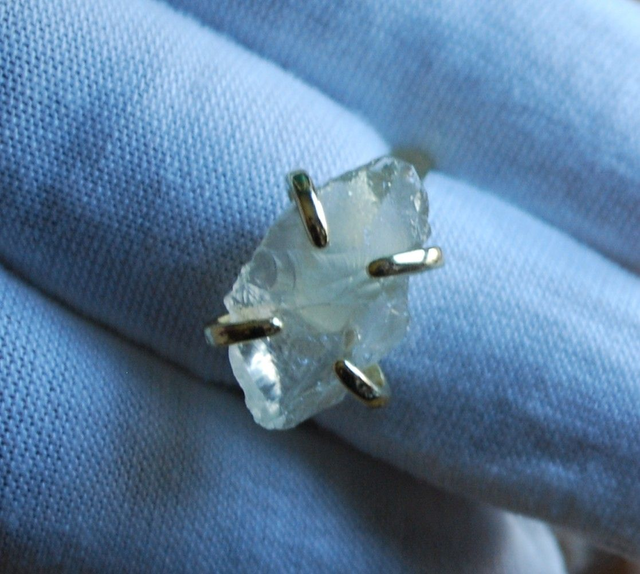 Bague en calcite jaune