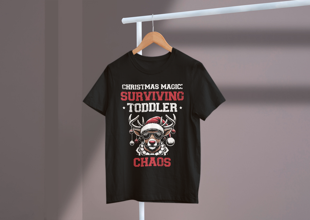 Christmas magic surviving toddler chaos!, Parenting Humor. Weihnachtszauber, der das Kleinkind-Chaos übersteht!, Erziehungs-Humor