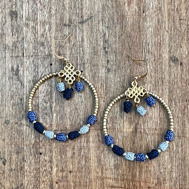 Boucles d'oreilles bleu