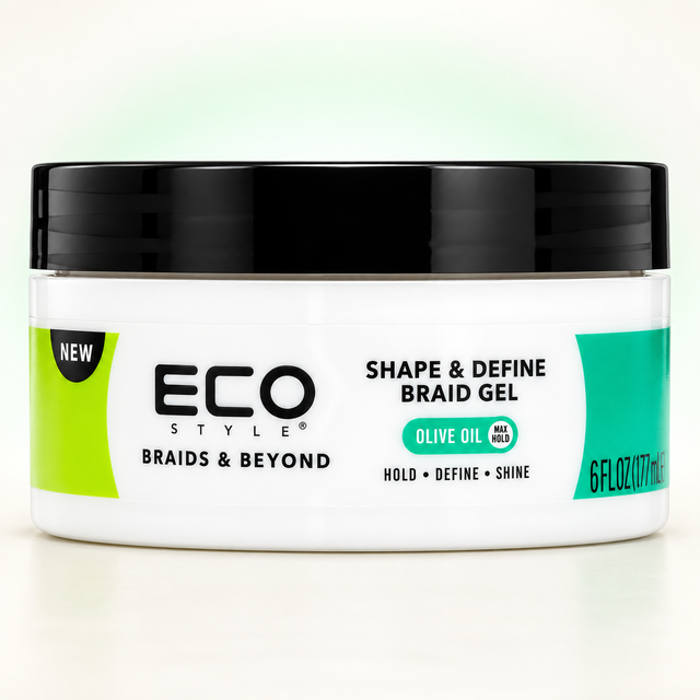 ECO Style Braids &amp; Beyond Shape &amp; Define Braid Gel – Styling-Gel für Braids &amp; Edges – 6 oz / ca. 170 g