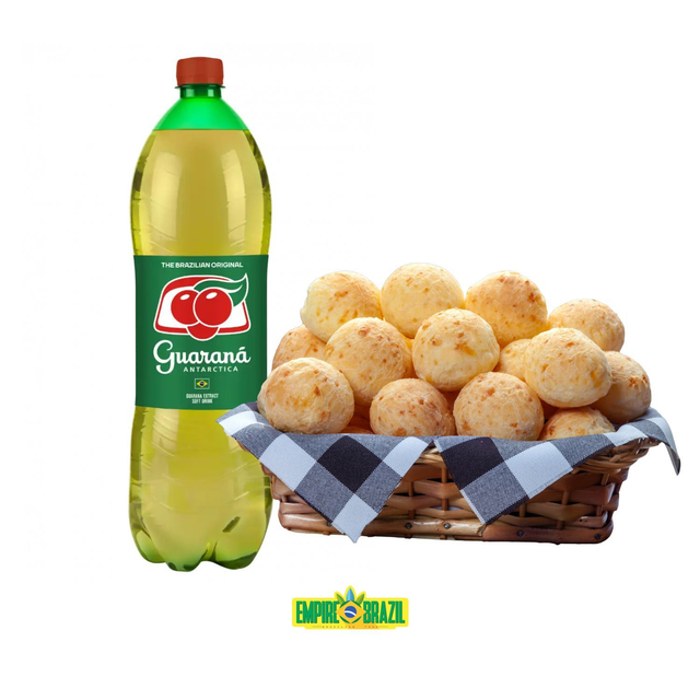 Combo Festa Brazil: 50 pao de queijo Lucy Main + 1 Guarana Antarctica de 1.5l