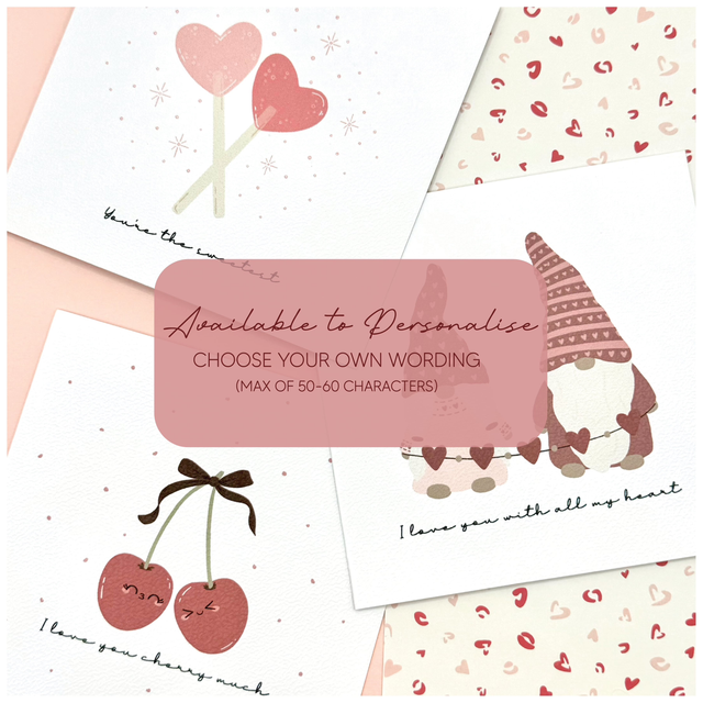 Personalise Love Is In The Air Greetings Cards 