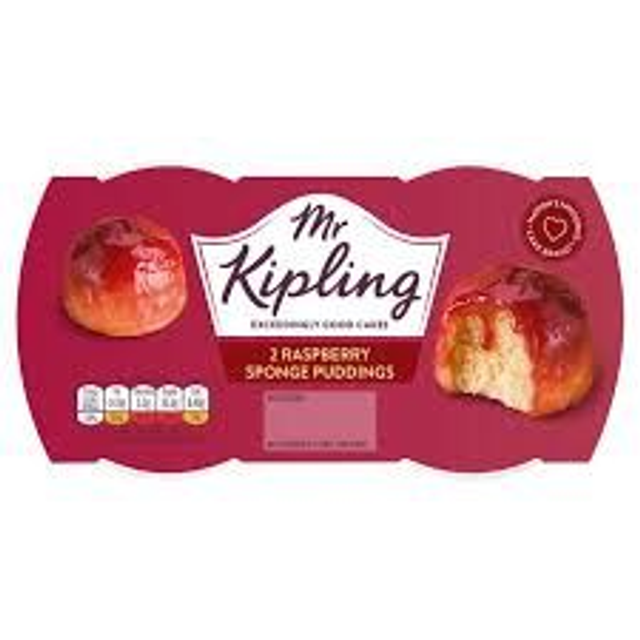 Mr Kipling 2 Sponge Puddings Raspberry 2x95g