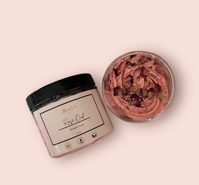 Rose oud whipped soap