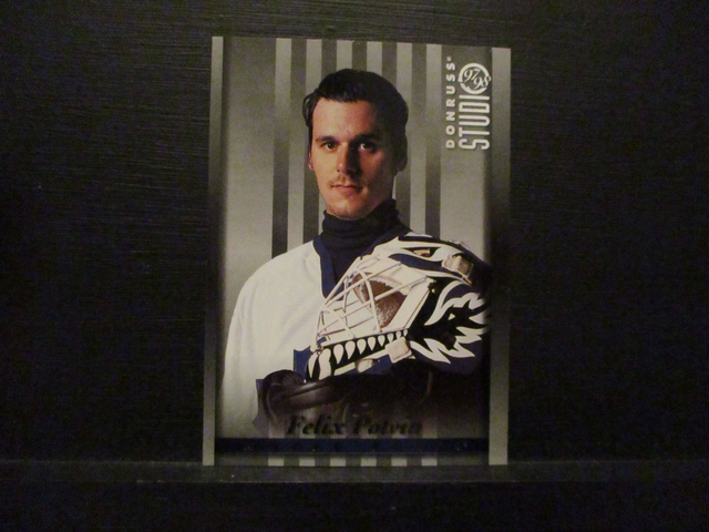 Felix Potvin - NFL 1997 Donruss Studio Ice Hockey Original Trading Card #66