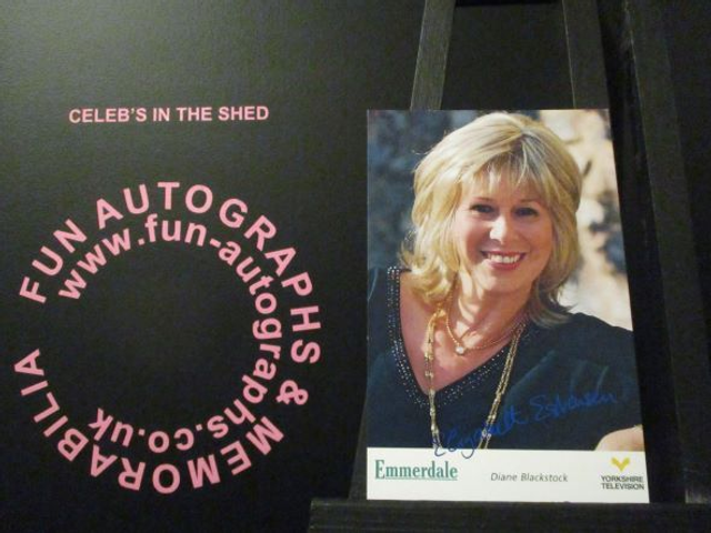 Elizabeth Estensen (Diane Blackstock) Original Yorkshire Tv Emmerdale Logo Pre-Print Cast Card