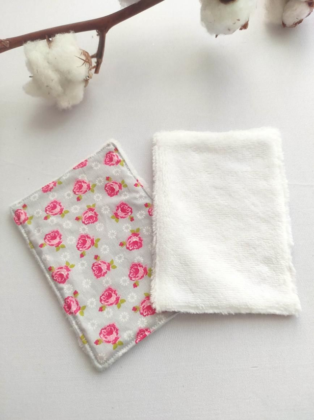 Panier jute et cotons de soin Roses