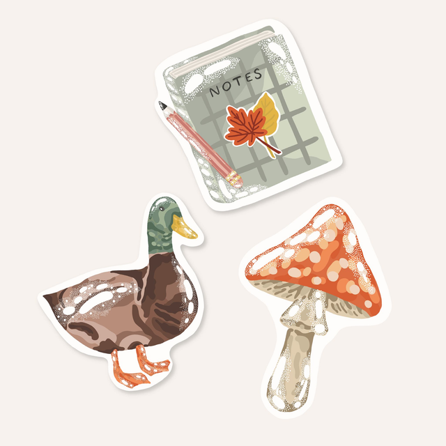 Lot de stickers d'Automne 🦊