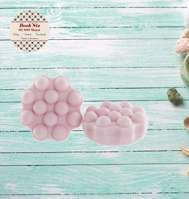 Shampoing solide cheveux abîmés " Lait de rose "