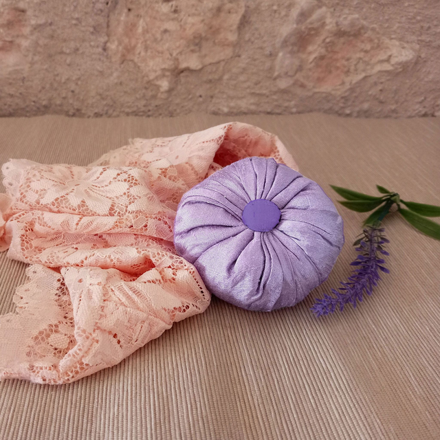 Pure Silk Lavender Sachet made with Light Lavender Dupion Silk