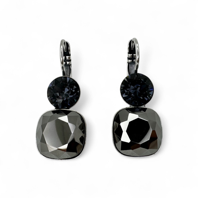 Ohrhänger CUSHION 39 Black Beauty, Schwarz