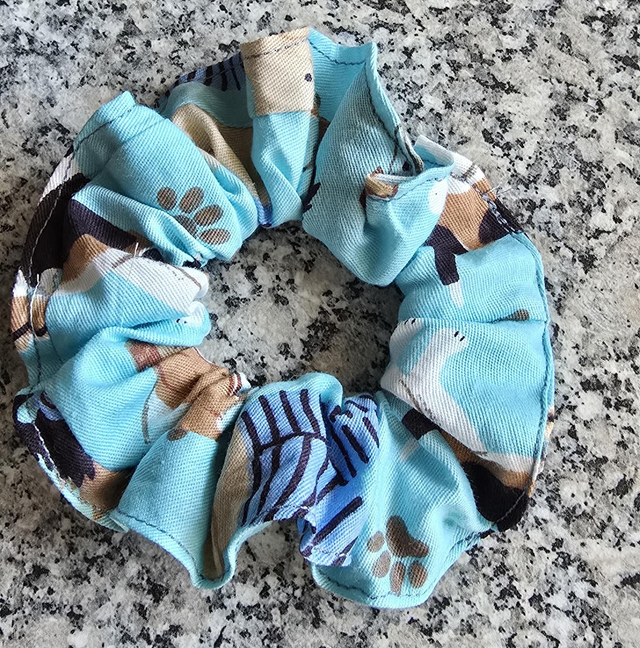 Blue Dog Scrunchie