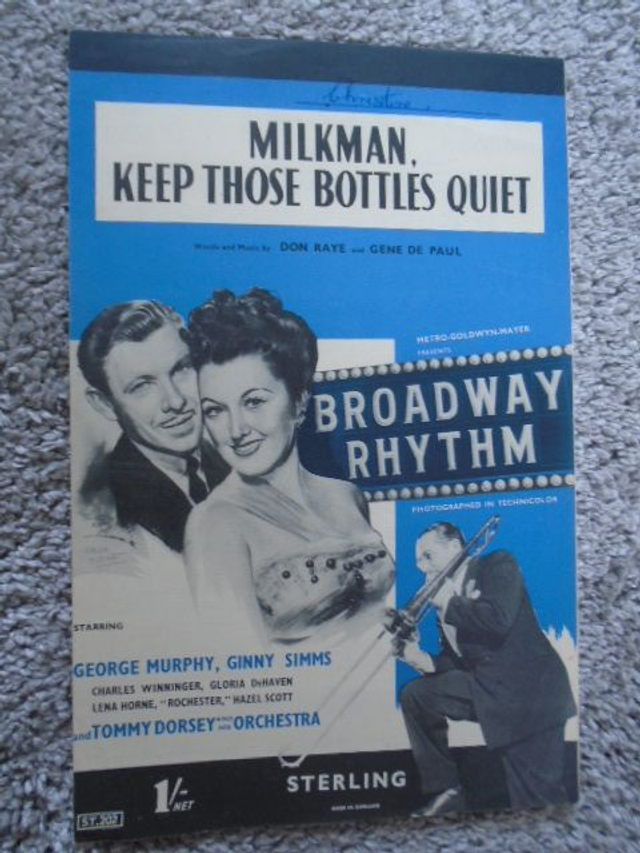 Milkman Keep Those Bottles Quiet Piano Vocal Sheet Music 