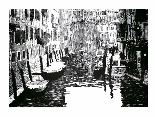 7 rano, 60x80 (50x70) linoryt 22/30 2006 sygnowany